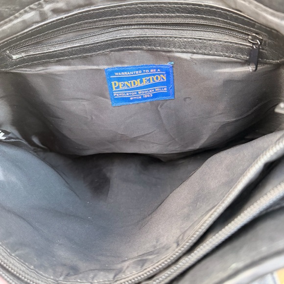 Pendleton Southwestern Tribal Aztec Navajo Print Tote Bag Purse Wool - Picture 3 of 14